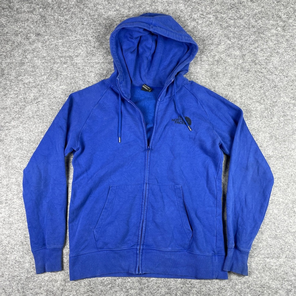 The North Face Hoodie Womens M Blue Full Zip Raglan Fleece Jacket NF0A3XA8